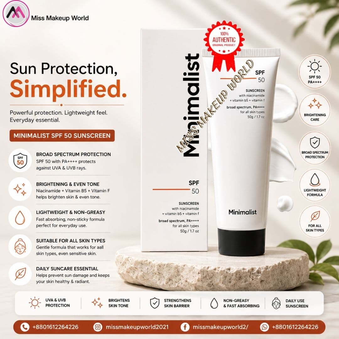 Minimalist Sunscreen Broad Spectrum SPF50 PA++++ 50g
