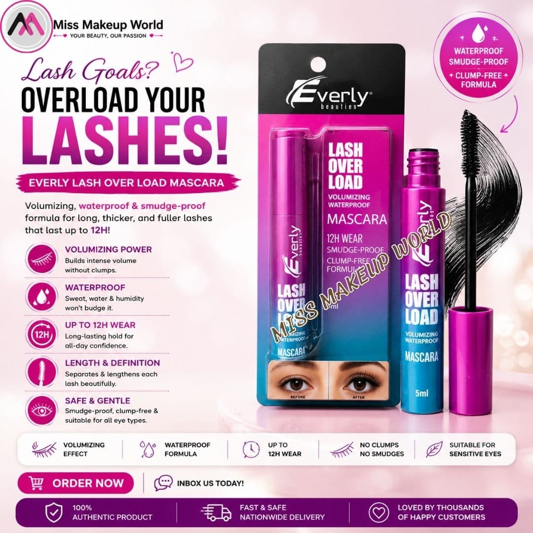 Everly Beauties Lash Over Load Volumizing Waterproof Mascara